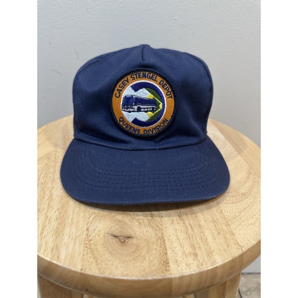 VINTAGE NY NYC BUS TRANSIT CASEY STENGEL DEPOT QUEENS DIVISION EMBROIDERED HAT - Picture 1 of 6